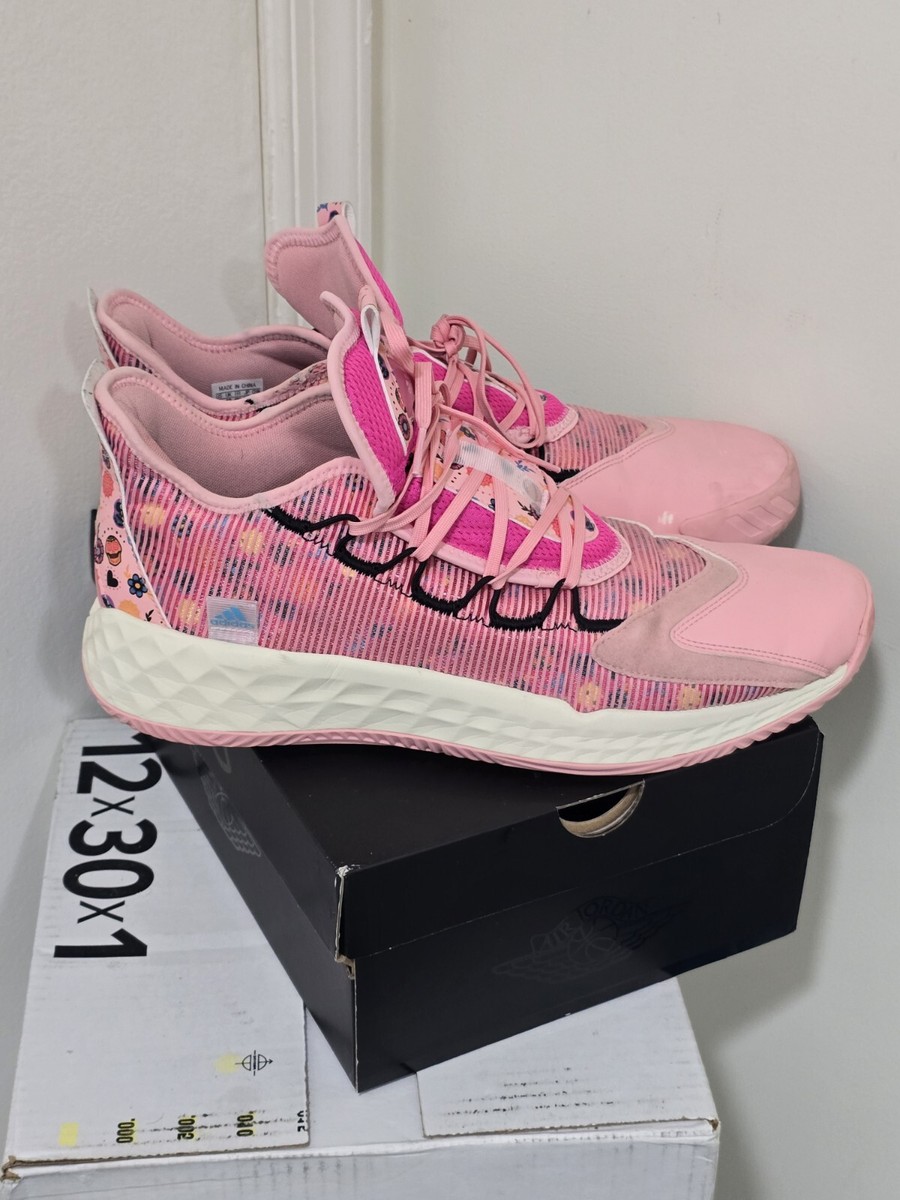 Size 11 Adidas Pro Boost Low Day Of The Dead Mens Pink Athletic Shoes FZ3163 Adidas Pro Boost Low  main image 3