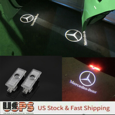 2X 3D LED Ghost Shadow Projector Laser Door Lights For MB CLS CLA C E