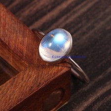 Natural Moonstone Gemstone with 925 Sterling Silver Ring for women's FG50