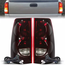 Tail Lights Lamps W/Bulbs Left & Right For 03-06 Chevy Silverado 1500 2500 3500