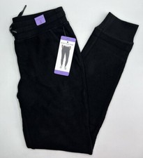 Women's Size XS Marc New York Ladies' Ribbed Drawstring Jogger Pants Black