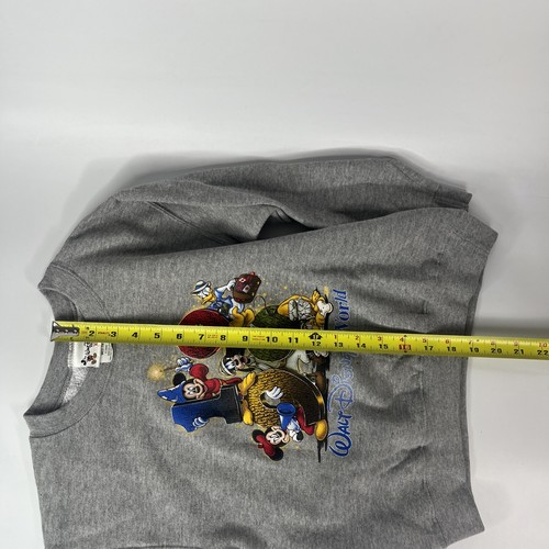 VIntage Disney Youth Medium 7/8 Year 1999 Disney Sweater Gray Crew Neck - Picture 7 of 8