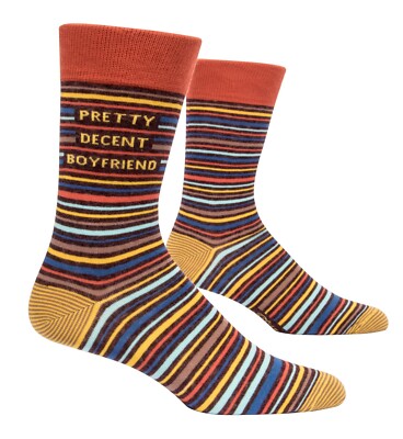 Blue Q Pretty Decent Boyfriend Herrensocken UK 6-11 tolles Geschenk für BF! Neuheit