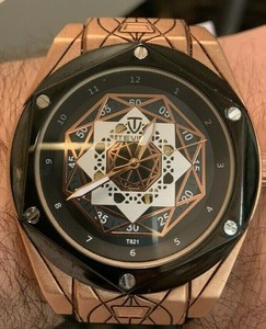 geometric skeleton watch