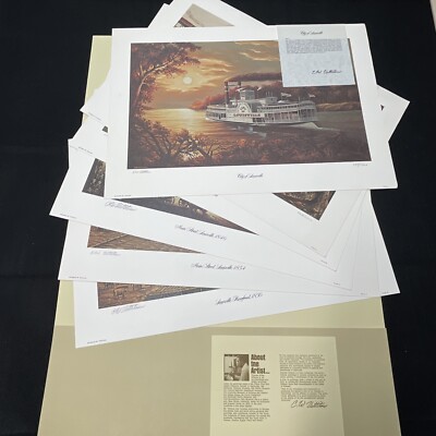 Set 6 Vintage C. W. Vittitow Prints Kentucky Numbered Limited Signed by Artist