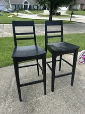 bar stools set of 2 black