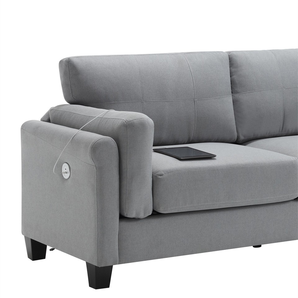 Modern Loveseat Sofa 3 Seater Upholstered Sofa Couch Living Room Sofa
