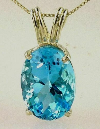Collares y colgantes de joyería con gemas azules naturales topacio