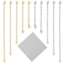 10 Pcs Necklace Extender Chain for Women Jewelry Making Silver Gold Necklace ...