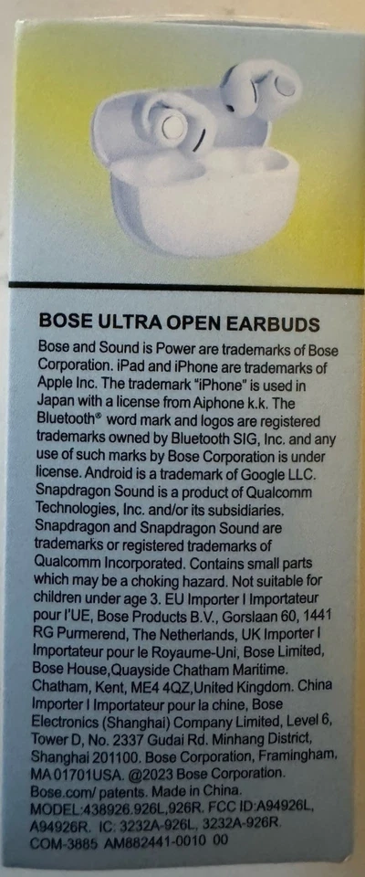 Bose Ultra Open-Ear Earbuds Wireless Bluetooth, Moonstone Blue New - Image 4 of 4