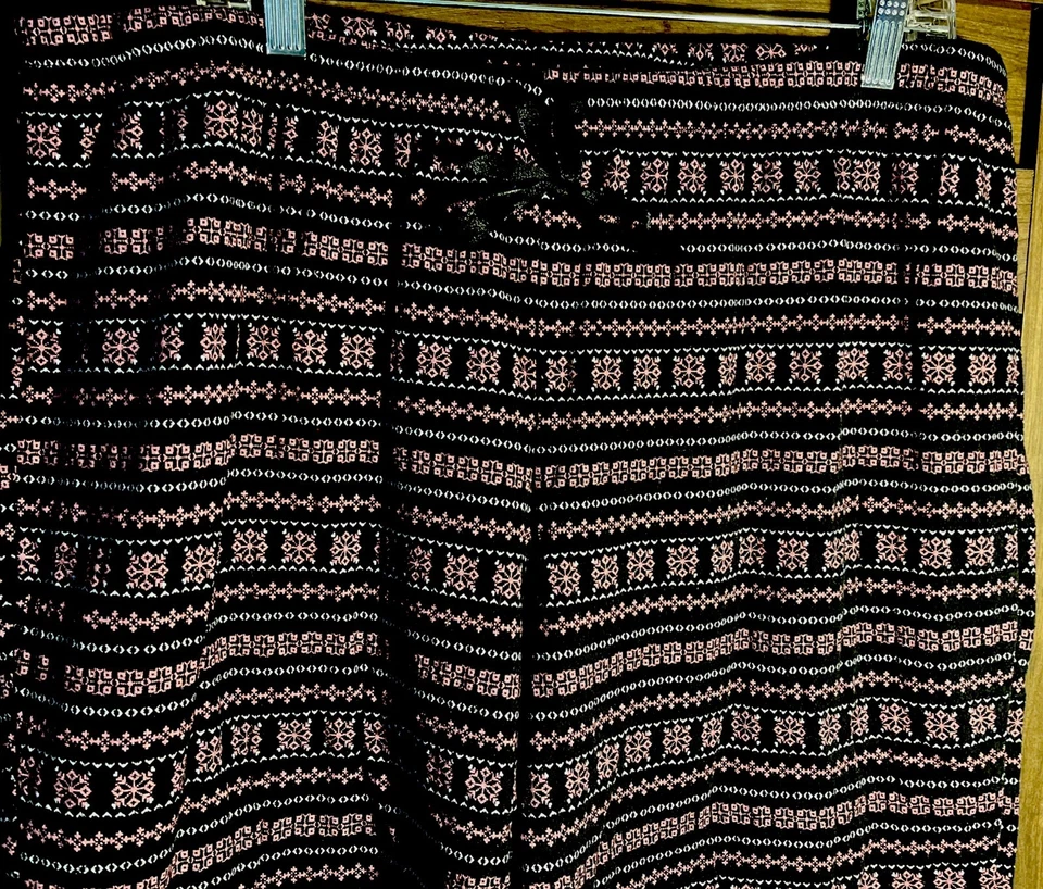 Pijama Croft & Barrow XXL Largo Estampado Negro/Rojo 2 Piezas Mangas Largas/Pierna Algodón Ble Foto 3 de 4