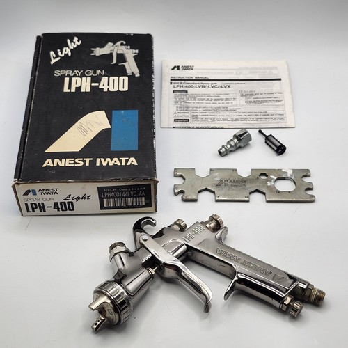 Anest Iwata LPH-400-LV4 High-Performance Gravity-Feed HVLP SprayGun w/ Box