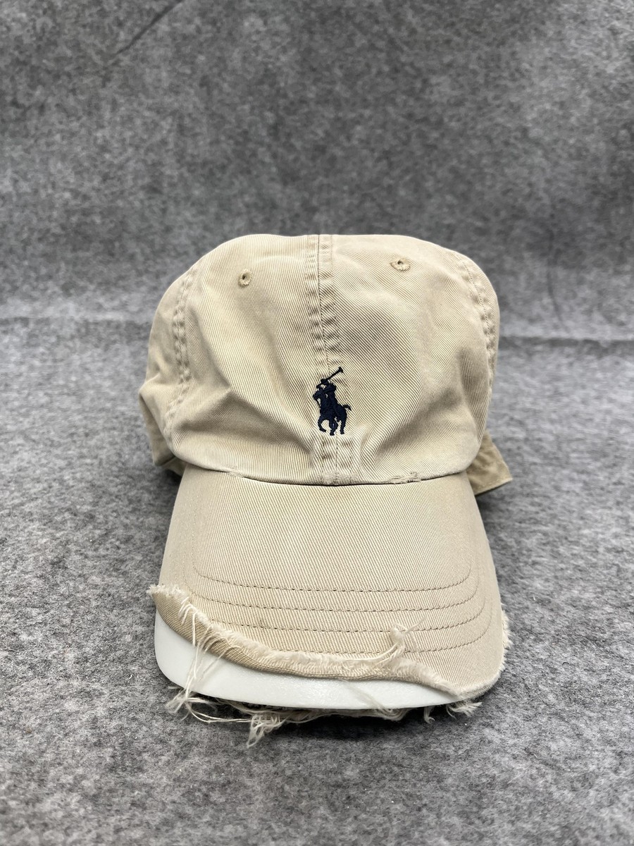 Polo Ralph Lauren Hat Cap Mens One Size Beige Pony Logo Adjustable