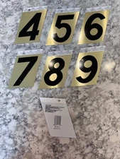 Hy-ko 3.5 inch Gold Aluminum Self Adhesive  Number