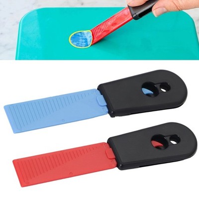 Ergonomic Handle Kitchen Scraper with Built In Sharpener for Efficient Cleaning