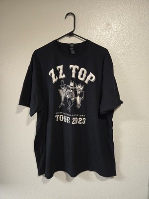 ZZ TOP ''SHARP DRESSED - SIMPLE MAN TOUR 2023'' MENS 2XL BLACK TSHIRT, ROCK, ROCK