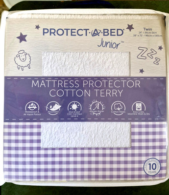 Mattress Protector Twin 38 x 75 Protect-A-Bed Junior Waterproof Viral Shield New