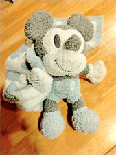 CozyChic Disney Parks Classic Mickey Mouse Blanket Buddie, Gray Barefoot dreams