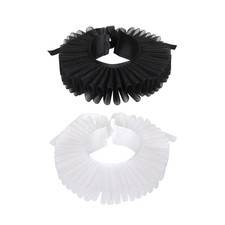 Renaissance Elizabethan Adjustable Ruffled Neck Collar Clown Choker Cosplay