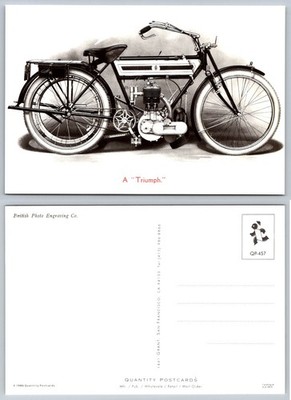1986 Quantity Postcards Triumph Motorcycle Antique Bike Illustration QP-457