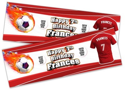 Personalised Football Birthday Banner Any Name Age Team - Custom Kids Party 49