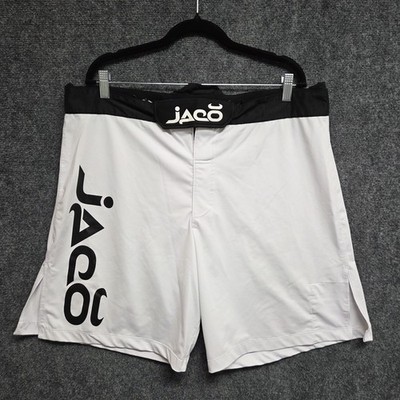 Jaco Resurgence Fight Shorts Mens 38 Black White MMA Jiu Jitsu Grappling Distres