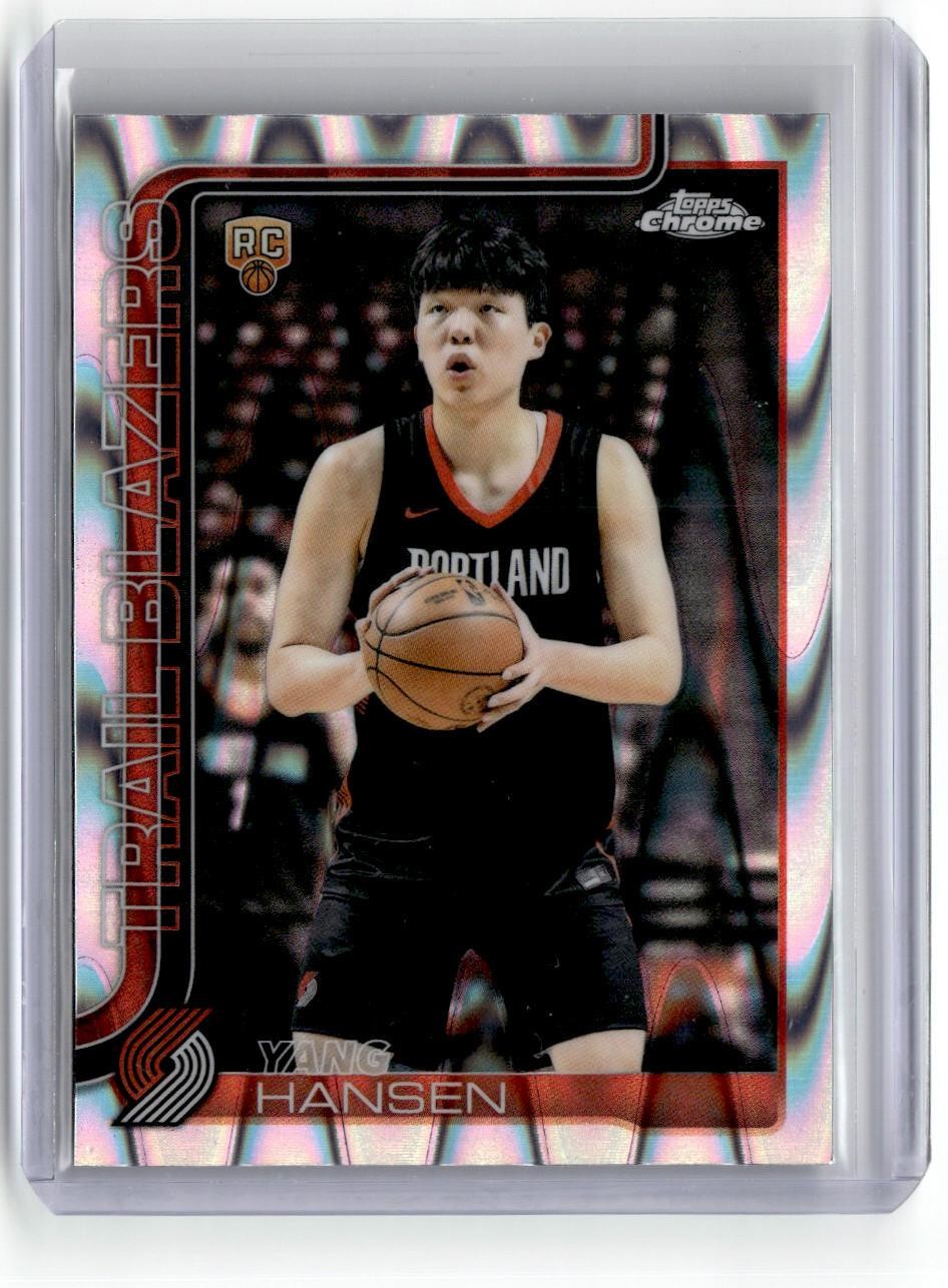 2025-26 Topps Chrome #266 Yang Hansen RayWave Refractor
