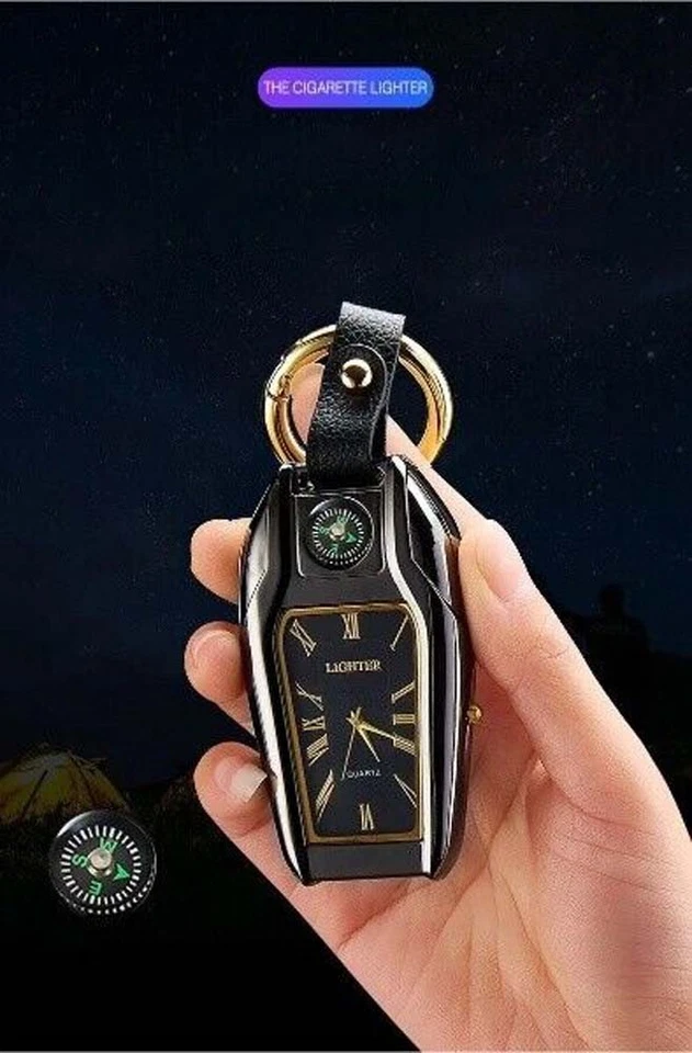 ENCENDEDOR ELECTRÓNICO USB A PRUEBA DE VIENTO, Recargable Doble ARC Plasma Sin Llama - Imagen 2 de 4