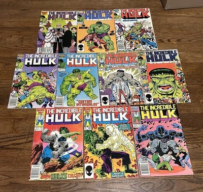 INCREDIBLE HULK(10) #319-328: Marvel Comics in Very Good-Fair condition