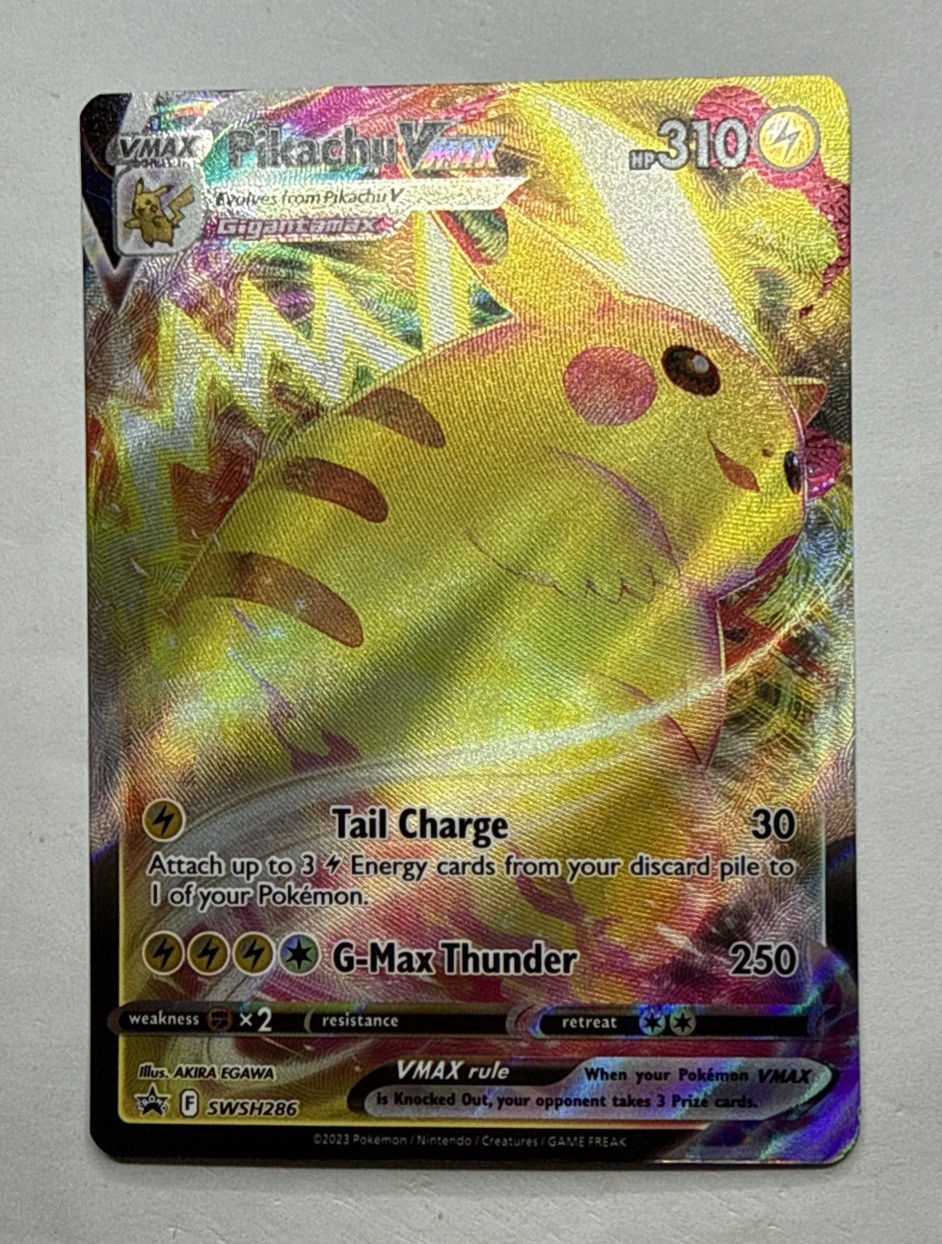 Pikachu Vmax SWSH286 NM Full Art Black Star Promo Pokemon Card