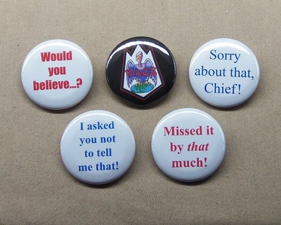Get Smart! 5 Button Set 1.25'' Sorry About That, KAOS, Would You Believe, Missed