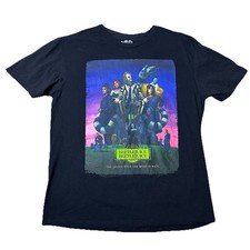 Beetlejuice T Shirt L Black Graphic Tee Movie Poster Horror Spooky Halloween