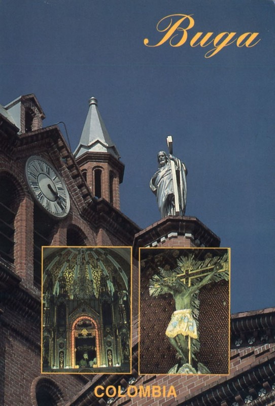 Basilica of the Lord of MiraclesBlack Crucifix Buga Colombia Postcard