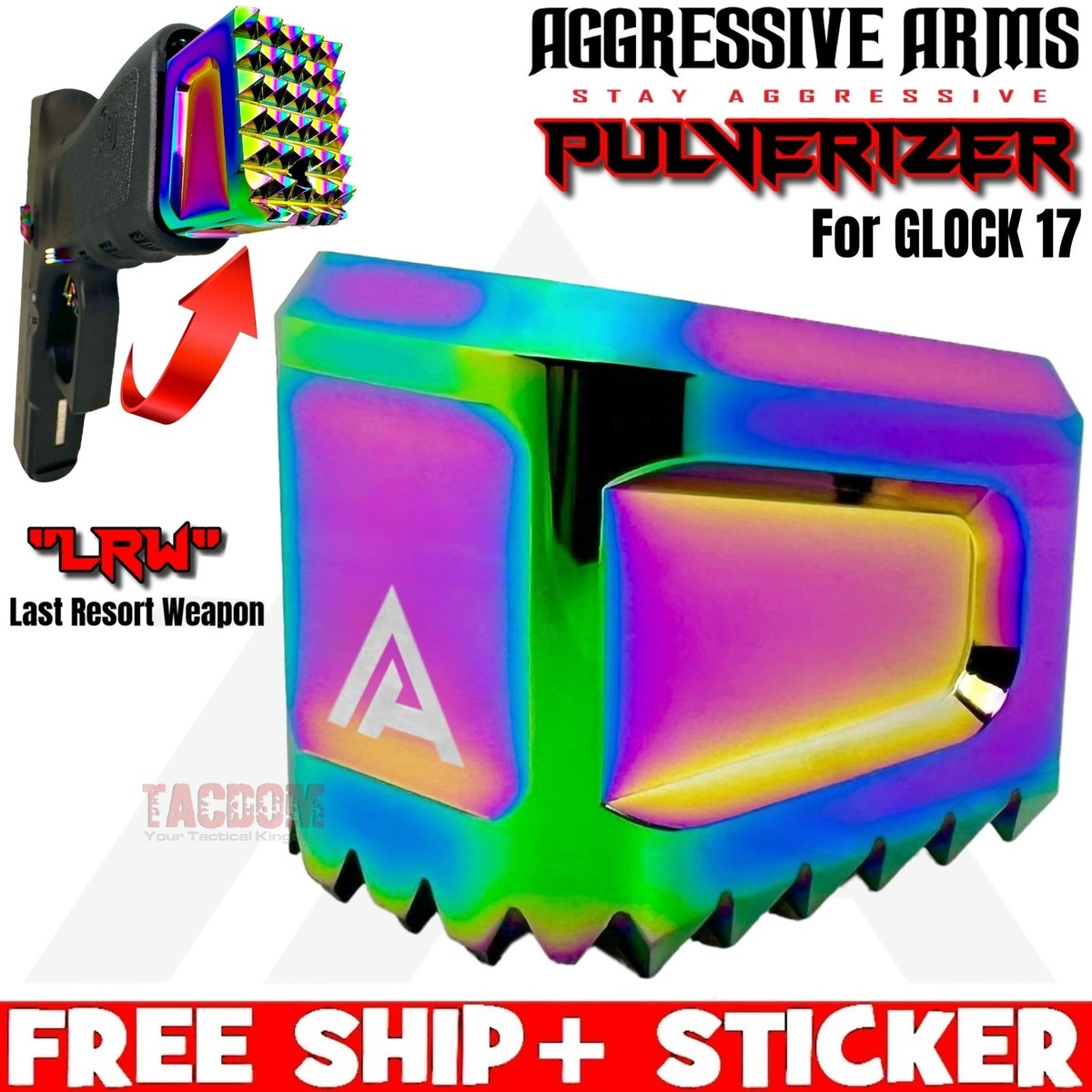 AGGRESSIVE ARMS PULVERIZER RAINBOW +0 MAGAZINE EXTENSION BASE PAD
