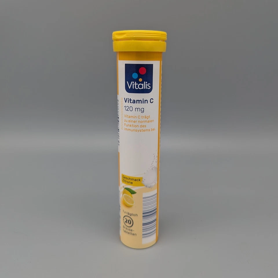 Vitamin C Brausetabletten 120mg 20 6x20 Stück Zitrone Vitalis Vitamin C - Bild 2 von 3