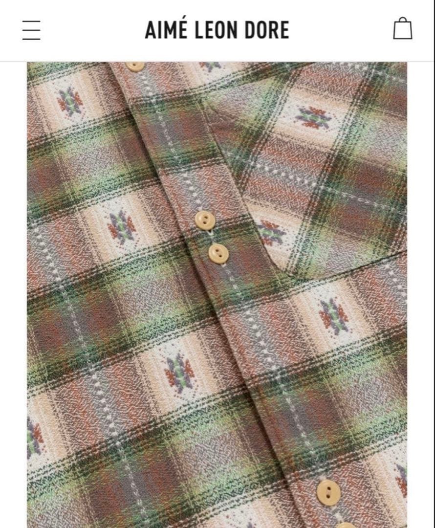 AIME LEON DORE Check Shirt Open Collar Size S - Rare Design image 4