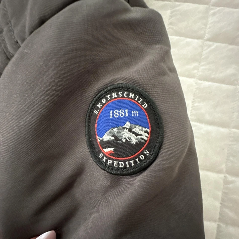 Macacão de neve ROTHSCHILD infantil 12M cinza com capuz inverno uma peça forrado de lã - Imagem 4 de 4