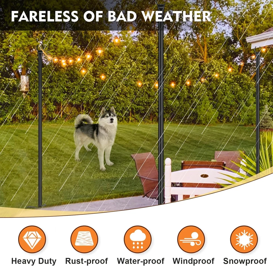 Упаковка из 6 уличных гирляндных светодиодных лампочек для украшения заднего двора - Изображение 4 из 4