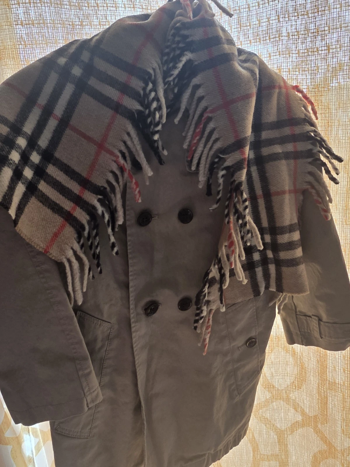 Burberry Baby 100% Authentic Baby 6months Checkered Plaid Scarf