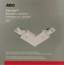 Qty:25 Juno Trac-Lites Adjustable L Connector - R24 - White - NEW