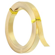 19.7" Brass Wire Square 8mm Wide Bendable Beading Wire 30 Gauge Flat Bezel Wire