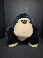 Monkey Plush Black Tan Ape Stuffed Animal Gorilla Peek A Boo 15"