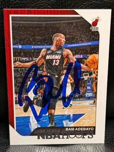 Bam Adebayo autographed basketball Heat 83 Points card autograph auto NBA Hoops