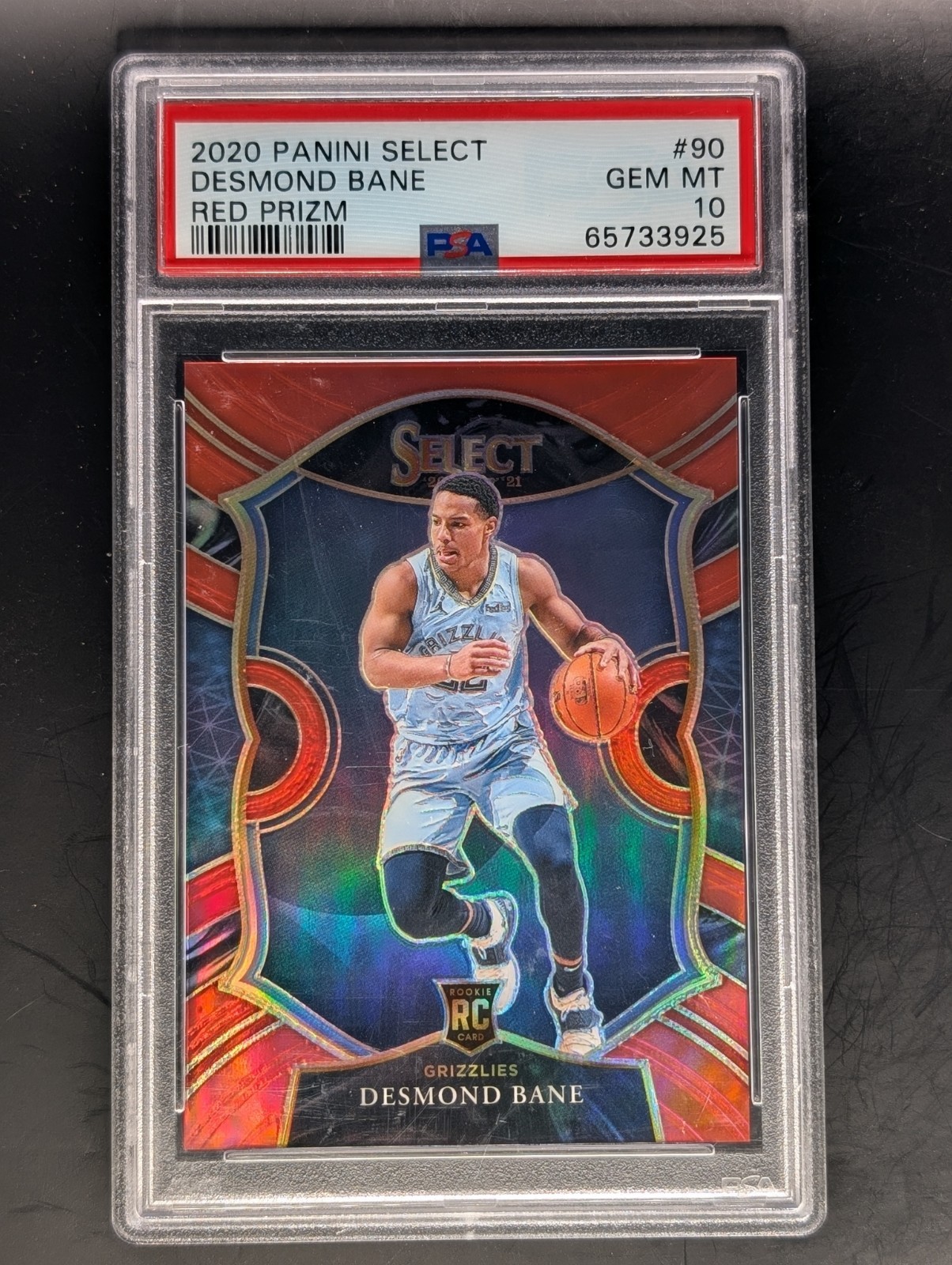 2020-21 Panini Select Red Prizm #90 Desmond Bane (RC) PSA 10 /199