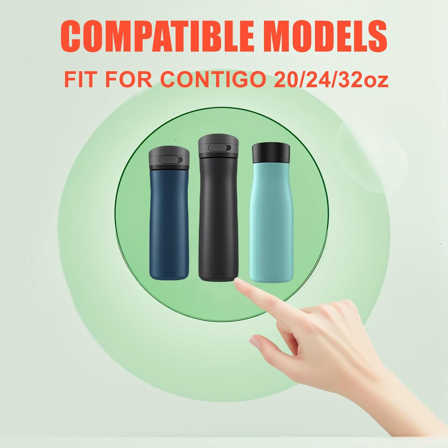 1Pack Fit for Contigo Replacement Lid,Water Bottle Lid Replacement Compatible wi
