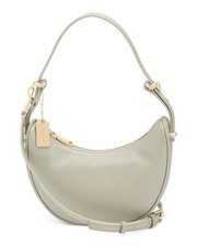 MONCRIEF LONDON Leather Half Moon Hattie Shoulder Bag color Laurel  NEW