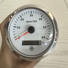 MH 85mm Tachometer 6000RPM LCD Hour Meter Waterproof Car Marine Boat Gas Diesel