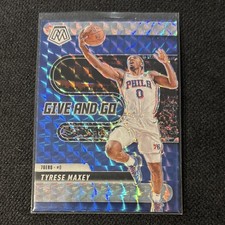 2024-25 Panini Mosaic Give and Go Tyrese Maxey Reactive Blue #12 76ers