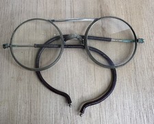 VTG WIRE RIMMED ROUND GLASSES GOGGLES SAFETY RAT ROD RIDING MOTORCYCLE STEAMPUNK