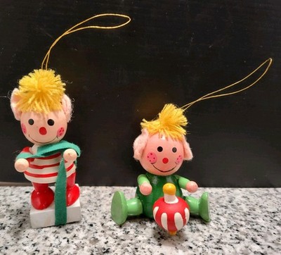 Elf Ear Christmas Ornaments By Woodcraft (2 Lot).